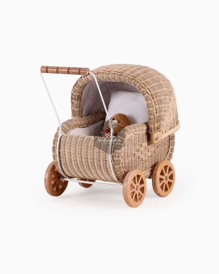 rattan dolls highchair